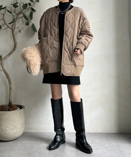 DouDou（ドゥドゥ）の「キルティングMA1（その他アウター・レディース・ブラック/チャコールグレー/ホワイト系その他/ベージュ・FREE）」の18枚目の写真