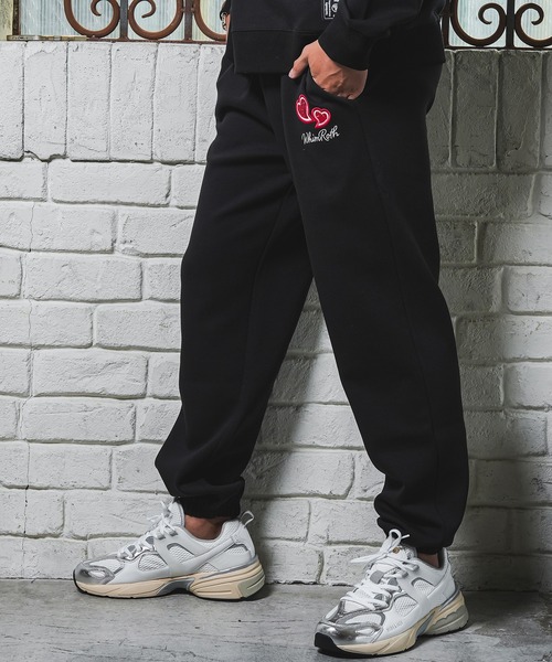 adamsJUGGLER（アダムスジャグラー）の「W/Rハートロゴスウェットパンツ（スウェットパンツ・メンズ・ブラック/グレー・M/XL）」の12枚目の写真
