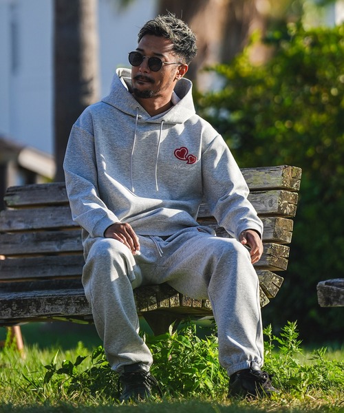 adamsJUGGLER（アダムスジャグラー）の「W/Rハートロゴスウェットパンツ（スウェットパンツ・メンズ・ブラック/グレー・M/XL）」の6枚目の写真