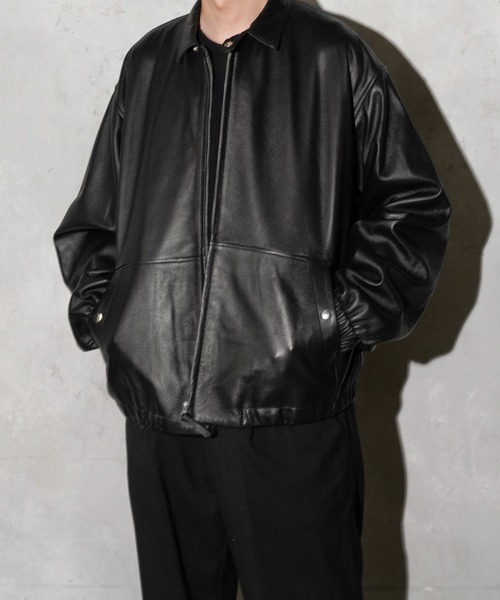 SUNNY  SPORTS（サニースポーツ）の「SUNNY SPORTS GOLF / サニースポーツゴルフ LEATHER SWING TOP レザー スイングトップ（ブルゾン・メンズ・ブラック系その他/ブラック・X-SMALL/MEDIUM/LARGE）」の4枚目の写真