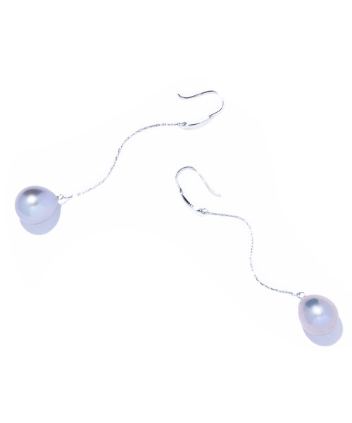 les bonbon(ルボンボン)の「【les bonbon】brume pearl long pierce/ブリュム パール ロング ピアス(ピアス(両耳用)・レディース・ホワイトゴールド・FREE)」の2枚目の写真