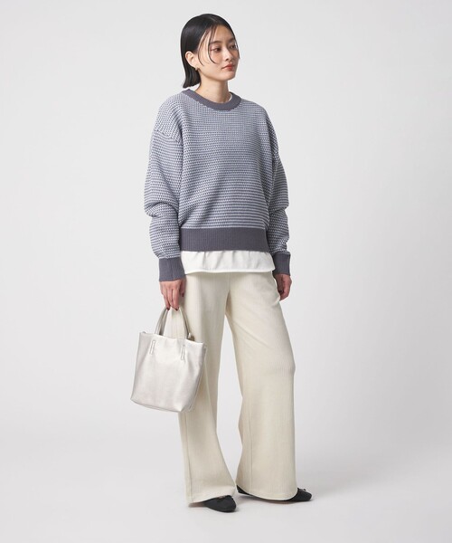 A DAY IN THE LIFE UNITED ARROWS(アデイインザライフユナイテッドアローズ)の「カットコーデュロイ ワイドイージーパンツ <A DAY IN THE LIFE>(その他パンツ・レディース・ブラック/グレー系/オフホワイト/モカ/ピンク・M/S)」の12枚目の写真