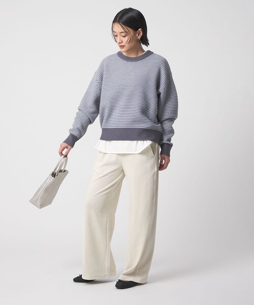 A DAY IN THE LIFE UNITED ARROWS(アデイインザライフユナイテッドアローズ)の「カットコーデュロイ ワイドイージーパンツ <A DAY IN THE LIFE>(その他パンツ・レディース・ブラック/グレー系/オフホワイト/モカ/ピンク・M/S)」の13枚目の写真