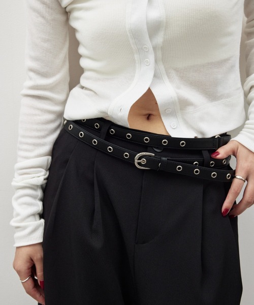 HANNE（アン）の「ロングハトメベルト（ベルト・レディース・ブラック/ブラウン・FREE）」の2枚目の写真