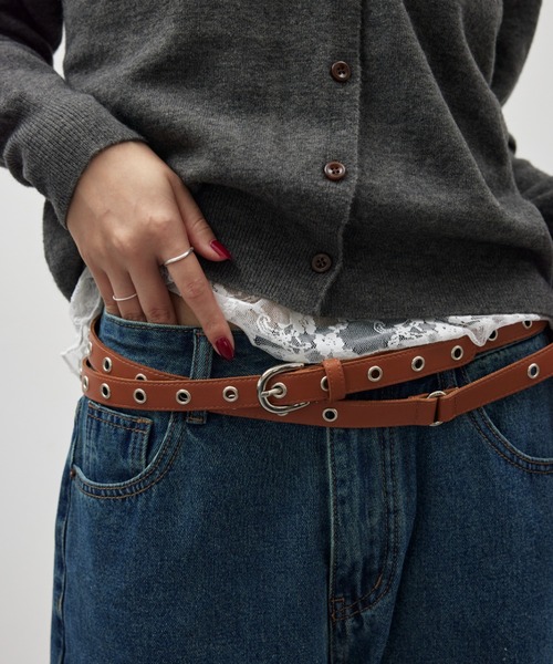 HANNE（アン）の「ロングハトメベルト（ベルト・レディース・ブラック/ブラウン・FREE）」の7枚目の写真