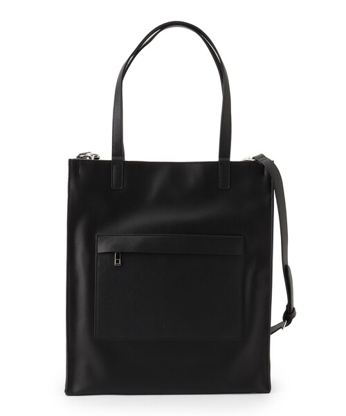 tk.TAKEO KIKUCHI（ティーケータケオキクチ）の「サフィアーノ2WAYトートバッグ（トートバッグ・メンズ・ブラック系6/ブラック/ブラック系3/ブラック系4/ベージュ・00）」の6枚目の写真