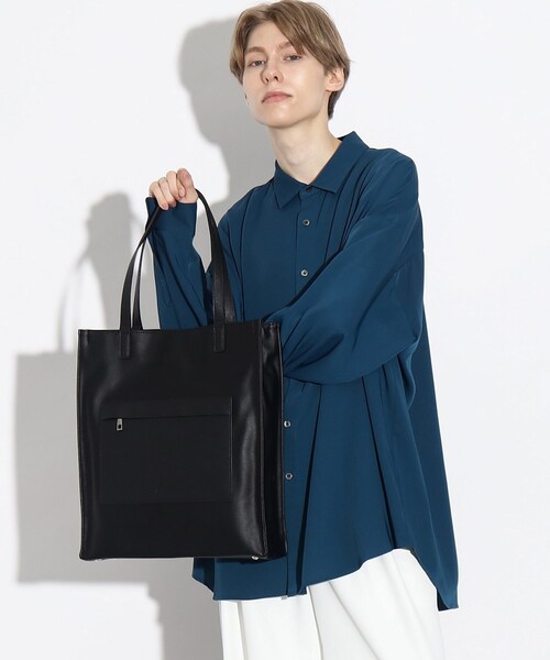 tk.TAKEO KIKUCHI（ティーケータケオキクチ）の「サフィアーノ2WAYトートバッグ（トートバッグ・メンズ・ブラック系6/ブラック/ブラック系3/ブラック系4/ベージュ・00）」の12枚目の写真