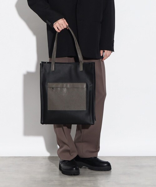 tk.TAKEO KIKUCHI（ティーケータケオキクチ）の「サフィアーノ2WAYトートバッグ（トートバッグ・メンズ・ブラック系6/ブラック/ブラック系3/ブラック系4/ベージュ・00）」の14枚目の写真