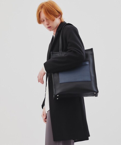 tk.TAKEO KIKUCHI（ティーケータケオキクチ）の「サフィアーノ2WAYトートバッグ（トートバッグ・メンズ・ブラック系6/ブラック/ブラック系3/ブラック系4/ベージュ・00）」の20枚目の写真