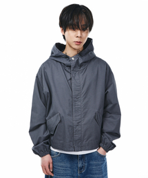 SIGNATURE（シグネチャ）の「ウォッシュドクロップコットンフードジャケット[チャコール]（ナイロンジャケット）」