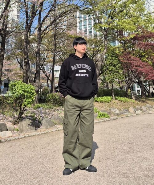 AGOD（エージーオーディー）の「ワイドビッグポケットコットンカーゴバンディングパンツ[カーキ]（スウェットパンツ・メンズ・その他・SMALL/MEDIUM/LARGE/X-LARGE）」の16枚目の写真