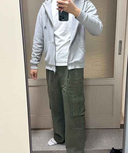 AGOD（エージーオーディー）の「ワイドビッグポケットコットンカーゴバンディングパンツ[カーキ]（スウェットパンツ・メンズ・その他・SMALL/MEDIUM/LARGE/X-LARGE）」の5枚目の写真