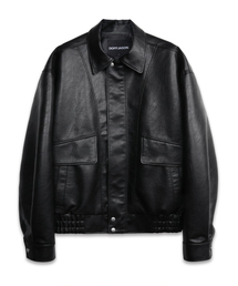 DOFFJASON（ドフジェーソン）の「ヘロンレザー春用ボンバージャケットフェードブラック（ライダースジャケット）」