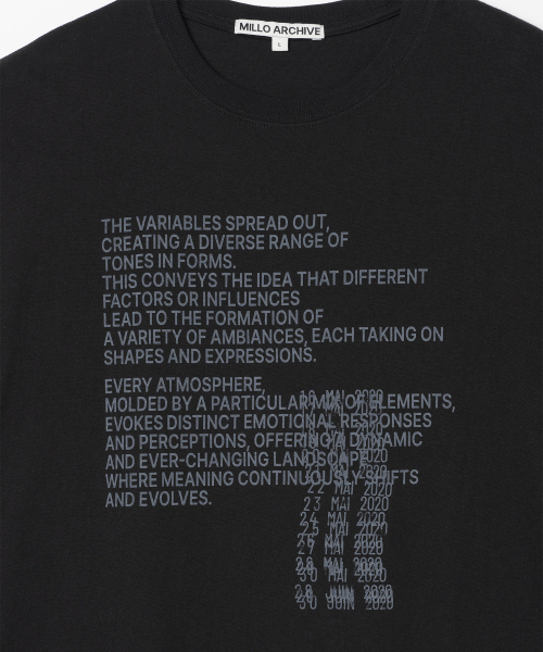 Millo Archive（ミロ アーカイブ）の「ニューサブタイトルTシャツ[ブラック]（Tシャツ/カットソー・メンズ・その他・LARGE/X-LARGE/MEDIUM）」の3枚目の写真