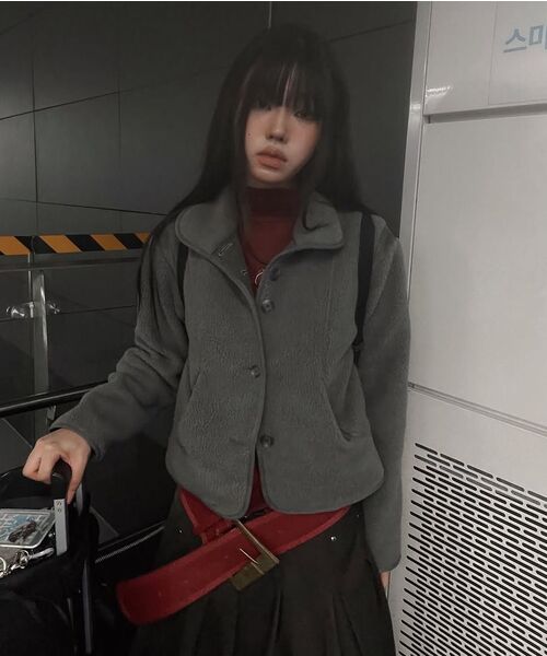 Wave Fleece Jacket (FL-049_Black)