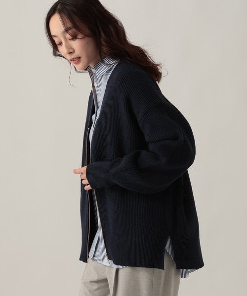 Elura（エルーラ）の「Vネックミドルゲージカーディガン/611691（カーディガン/ボレロ・レディース・ネイビー/チャコールグレー/レッド・FREE）」の13枚目の写真