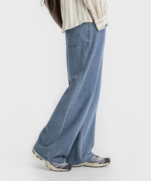 LEMAIN SECOND（リメインセカンド）の「Natural Washing Wide Denim Pants [Medium Blue]（デニムパンツ）」