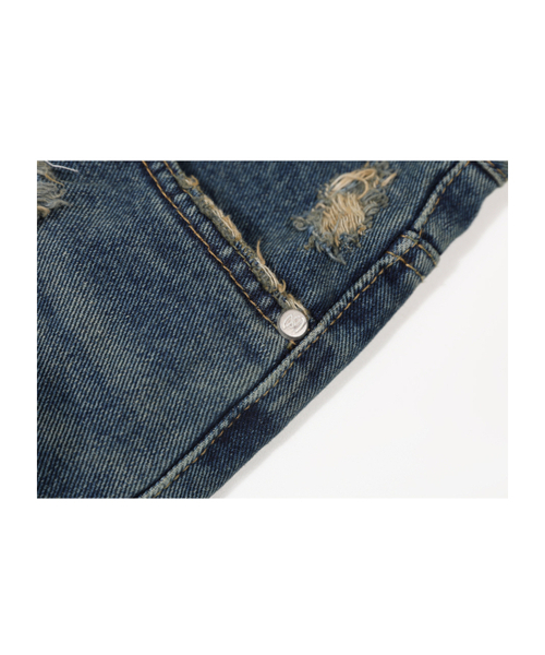 GUBIN（グビン）の「レトロダメージワイドデニムパンツ（デニムパンツ・メンズ・その他・LARGE/SMALL/MEDIUM）」の7枚目の写真
