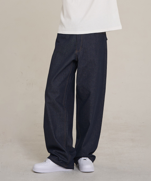 SUPERSUB(スーパーサブ)の「生地ストレートデニムパンツ - ブルー(デニムパンツ・レディース・その他・SMALL/MEDIUM/LARGE)」の1枚目の写真
