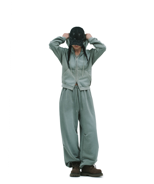 DEFGARMENTS（デフグラメンツ）の「PIG BRUSHED HOOD ZIPUP [KHAKI]（パーカー・レディース・その他・LARGE/SMALL）」の8枚目の写真