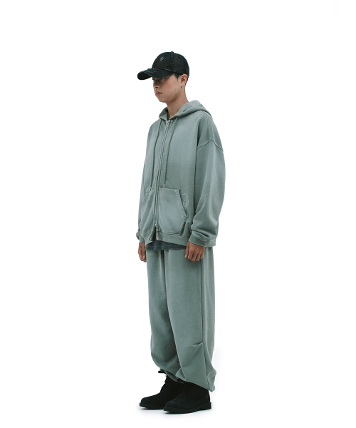 DEFGARMENTS（デフグラメンツ）の「PIG BRUSHED HOOD ZIPUP [KHAKI]（パーカー・レディース・その他・LARGE/SMALL）」の11枚目の写真
