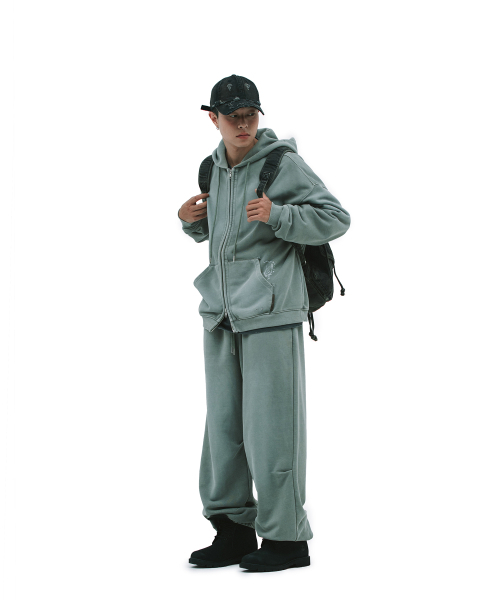 DEFGARMENTS（デフグラメンツ）の「PIG BRUSHED HOOD ZIPUP [KHAKI]（パーカー・レディース・その他・LARGE/SMALL）」の12枚目の写真