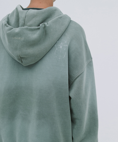 DEFGARMENTS（デフグラメンツ）の「PIG BRUSHED HOOD ZIPUP [KHAKI]（パーカー・レディース・その他・LARGE/SMALL）」の14枚目の写真