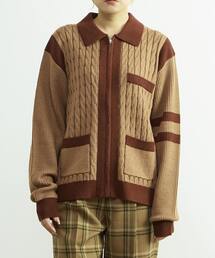 A_（エース）の「【A_/エース】ケーブルミックスカーディガン（カーディガン/ボレロ）」