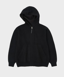 【CASHMERE CASHMERE/カシミヤカシミヤ】CASHMERE REVERSIBLE ZIP UP HOODIE/カシミヤリバーシブルジップアップフーディ/ニット/パーカー