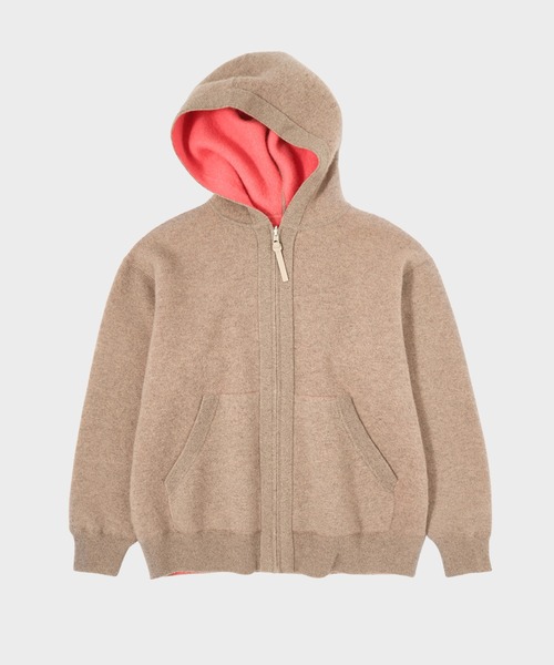 CASHMERE CASHMERE(カシミヤカシミヤ)の「【CASHMERE CASHMERE/カシミヤカシミヤ】CASHMERE REVERSIBLE ZIP UP HOODIE/カシミヤリバーシブルジップアップフーディ/ニット/パーカー(パーカー・レディース・ダークグリーン/ブラック/ダークネイビー/モカ/ダークグレー・40)」の4枚目の写真