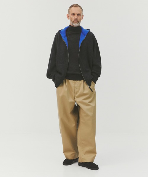 CASHMERE CASHMERE(カシミヤカシミヤ)の「【CASHMERE CASHMERE/カシミヤカシミヤ】CASHMERE REVERSIBLE ZIP UP HOODIE/カシミヤリバーシブルジップアップフーディ/ニット/パーカー(パーカー・レディース・ダークグリーン/ブラック/ダークネイビー/モカ/ダークグレー・40)」の18枚目の写真