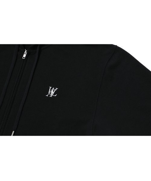 WOOALONG(ウアロン)の「(起毛)Signatureフードジップアップ - ブラック(パーカー・レディース・ブラック・LARGE/MEDIUM/SMALL)」の4枚目の写真