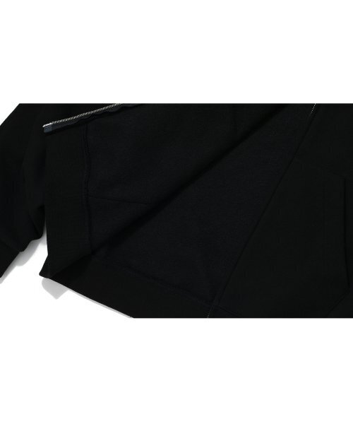 WOOALONG(ウアロン)の「(起毛)Signatureフードジップアップ - ブラック(パーカー・レディース・ブラック・LARGE/MEDIUM/SMALL)」の8枚目の写真