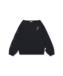 RuNaKi'Hu'（ルナキフ）の「WXT067 グルグルアップリケワンショルダースウェット (ブラック)（スウェット）」