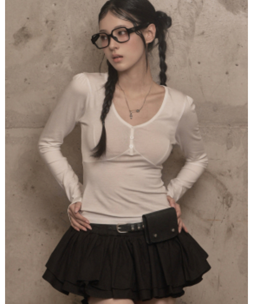 KHAKIPOINT(カーキポイント)の「Puff Long Sleeve (ivory)(Tシャツ/カットソー・レディース・その他・FREE)」の1枚目の写真