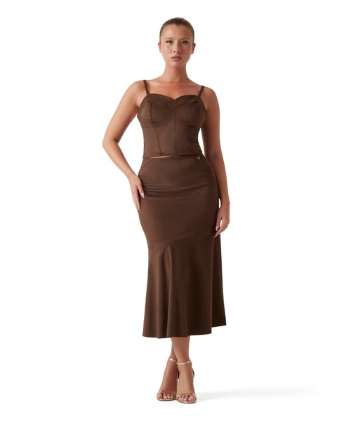 Guess(ゲス)の「SL Nunzia Corset ビスチェ コルセット(その他トップス・レディース・ダークブラウン・X-SMALL/SMALL/MEDIUM)」の4枚目の写真