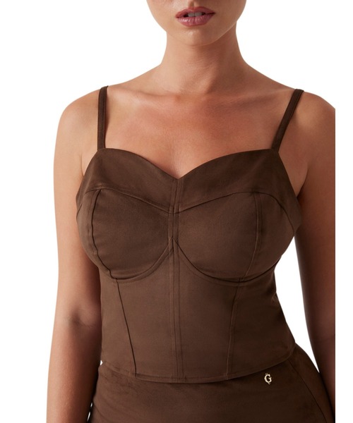 Guess(ゲス)の「SL Nunzia Corset ビスチェ コルセット(その他トップス・レディース・ダークブラウン・X-SMALL/SMALL/MEDIUM)」の3枚目の写真