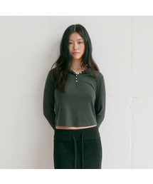 D. BASIC RIBBED HOOD LONG TEE - 3 COLOR