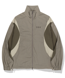 NOT4NERD（ノットフォーナード）の「444 Logo Color Block Nylon Windbreaker Jacket - Beige（ナイロンジャケット）」