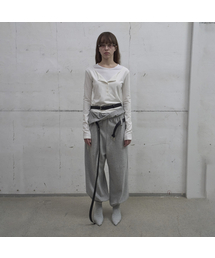 LCDC TM（エルシーディーシーティーエム）の「LAYERED HENLEY NECK JERSEY TOP (WHITE)（Tシャツ/カットソー）」