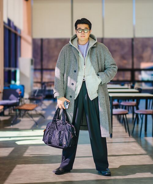PRAIRIE(KR)(プレーリー)の「ツーピンタックピンストライプワイドスラックス(ブラック)(スラックス・メンズ・ブラック・SMALL/MEDIUM/LARGE)」の8枚目の写真