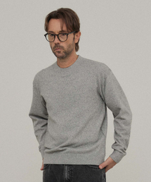 WMC（ダブリューエムシー）の「ミニマルセミモックネックニット_GREY（ニット/セーター）」