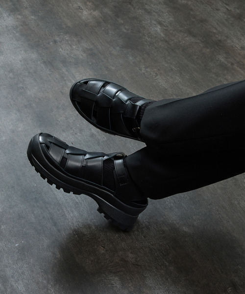 PADRONE(パドローネ)の「PADRONE パドローネ / GURRKHA SHOES with #884C Vibram ビブラムソールレザーグルカシューズ / PU8840-2010(スニーカー・メンズ・ブラック・40/41/42/43)」の22枚目の写真