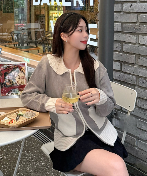 BLOND9(ブロンドナイン)の「ショールカラーコレクションニットジップアップ_グレー(ニット/セーター・レディース・その他・SMALL/MEDIUM)」の4枚目の写真