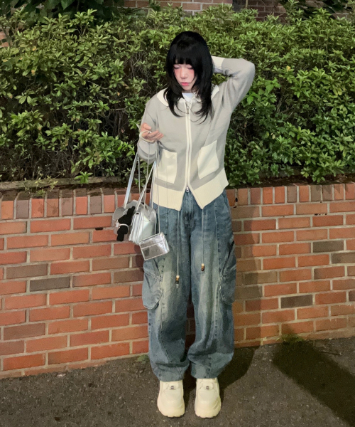 BLOND9(ブロンドナイン)の「ショールカラーコレクションニットジップアップ_グレー(ニット/セーター・レディース・その他・SMALL/MEDIUM)」の5枚目の写真