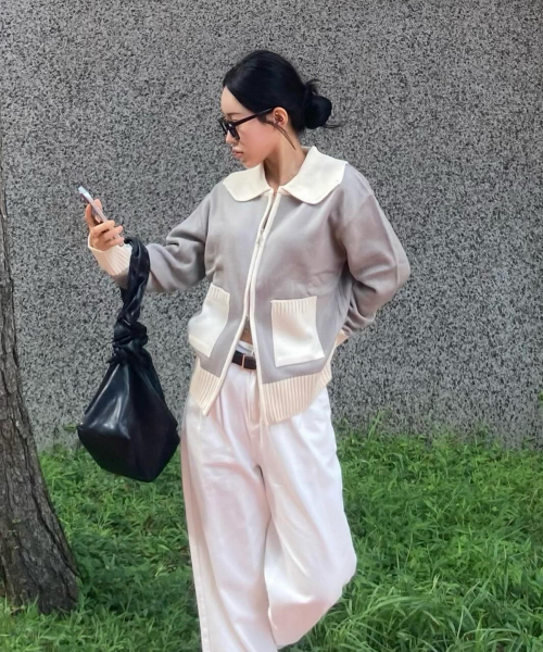 BLOND9(ブロンドナイン)の「ショールカラーコレクションニットジップアップ_グレー(ニット/セーター・レディース・その他・SMALL/MEDIUM)」の6枚目の写真