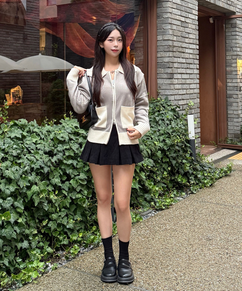 BLOND9(ブロンドナイン)の「ショールカラーコレクションニットジップアップ_グレー(ニット/セーター・レディース・その他・SMALL/MEDIUM)」の7枚目の写真