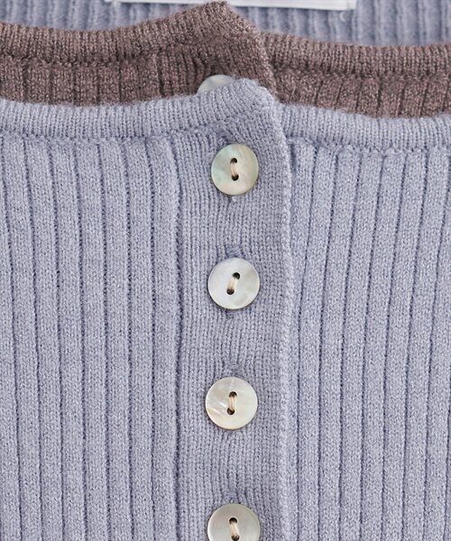 natural couture(ナチュラルクチュール)の「レイヤードニットプルオーバー(ニット/セーター・レディース・オフホワイト/ネイビー/ミント/サックスブルー・FREE)」の20枚目の写真