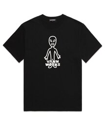 エイリアンロゴ オーバーサイズ 半袖Tシャツ (VS0100) ブラック