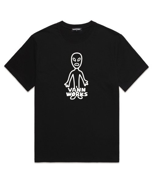 VANNWORKS(バンワークス)の「エイリアンロゴ オーバーサイズ 半袖Tシャツ (VS0100) ブラック(Tシャツ/カットソー・レディース・その他・LARGE/MEDIUM/SMALL/X-LARGE/XX-LARGE)」の1枚目の写真